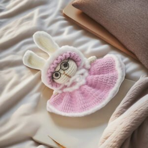 crochet bunny,super cute handmade positive crochet animals bunny rabbit gift,ideal emotional support bunny gifts for birthday, graduation, lovers and family