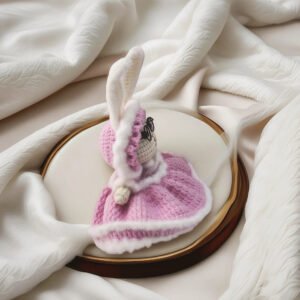 crochet bunny,super cute handmade positive crochet animals bunny rabbit gift,ideal emotional support bunny gifts for birthday, graduation, lovers and family