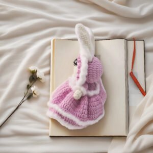 crochet bunny,super cute handmade positive crochet animals bunny rabbit gift,ideal emotional support bunny gifts for birthday, graduation, lovers and family