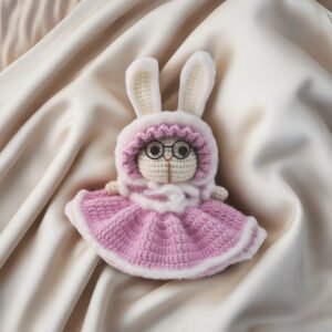 crochet bunny,super cute handmade positive crochet animals bunny rabbit gift,ideal emotional support bunny gifts for birthday, graduation, lovers and family