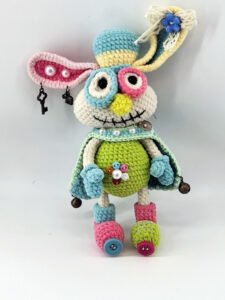 Crochet Special Rabbit with a Stylized Cloak and Decoration, Handmade, all woven stitch by stitch. Hang it on your bag and you will become a unique scenery. crochet special rabbit with a stylized cloak and decoration, handmade, all woven stitch by stitch. hang it on your bag and you will become a unique scenery.