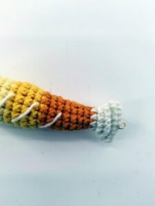 handmade crochet funny fish doll, emotional comfort gift support crochet with positive card birthday graduation gifts for women friends decor for home party office, care package, anxiety relief