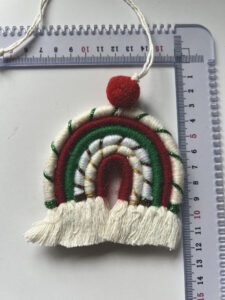 Handmade Woven Macrame Cotton Thread Santa Pendant Decorations Rainbow for Christmas Living Room Bedroom pendant mobile phone pendant handmade woven macrame cotton thread santa pendant decorations rainbow for christmas living room bedroom pendant mobile phone pendant