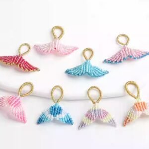 hand woven bracelets, anklets, and accessories can be worn on a bracelet, necklace, or rope to create a unique finished product