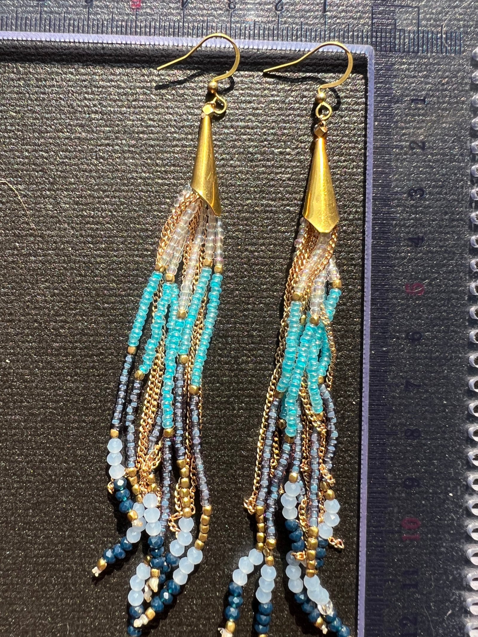 beaded bule tassel earrings beaded tassel dangling earrings for women,boho long festive jewelry design drop summer jewelry handmade gifts beaded bule tassel earrings beaded tassel dangling earrings for women,boho long festive jewelry design drop summer jewelry handmade gifts
