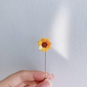 the micro hook sunflower brooch is small and exquisite a unique gift that can enhance your own distinctive charm