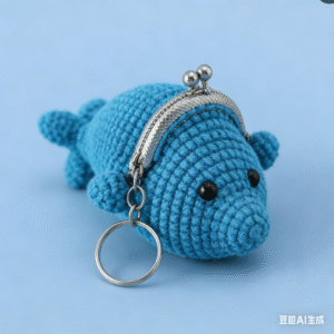 the handmade finished product of the sea dolphin woven ocean themed closure bag for ladies, which can be used as a lipstick case, a coin wallet or a small accessory bag. no matter how you use it, this unique handmade bag will add a touch of creativity and individuality to your style.