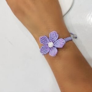hand woven purple flower bracelet small and exquisite a unique gift that adds a distinctive charm to yourself