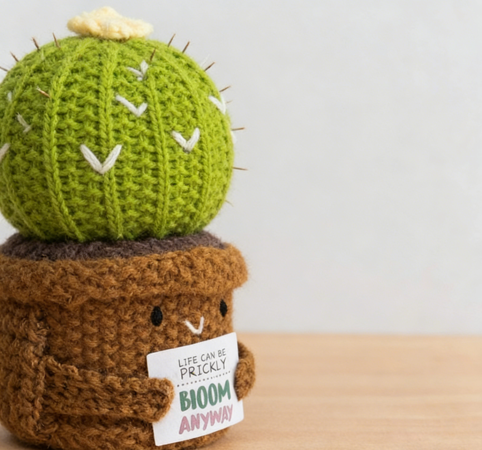 hand knitted smiling barrel cactus potted plant; unique design; soft cotton crochet succulent decor; mini tabletop ornament; daily home & office use; ideal gift for birthday & encouragement; durable & maintenance free; spritz with perfume for natural scent diffusion, releases your unique fragrance hand knitted smiling barrel cactus potted plant; unique design; soft cotton crochet succulent decor; mini tabletop ornament; daily home & office use; ideal gift for birthday & encouragement; durable & maintenance free; spritz with perfume for natural scent diffusion, releases your unique fragrance
