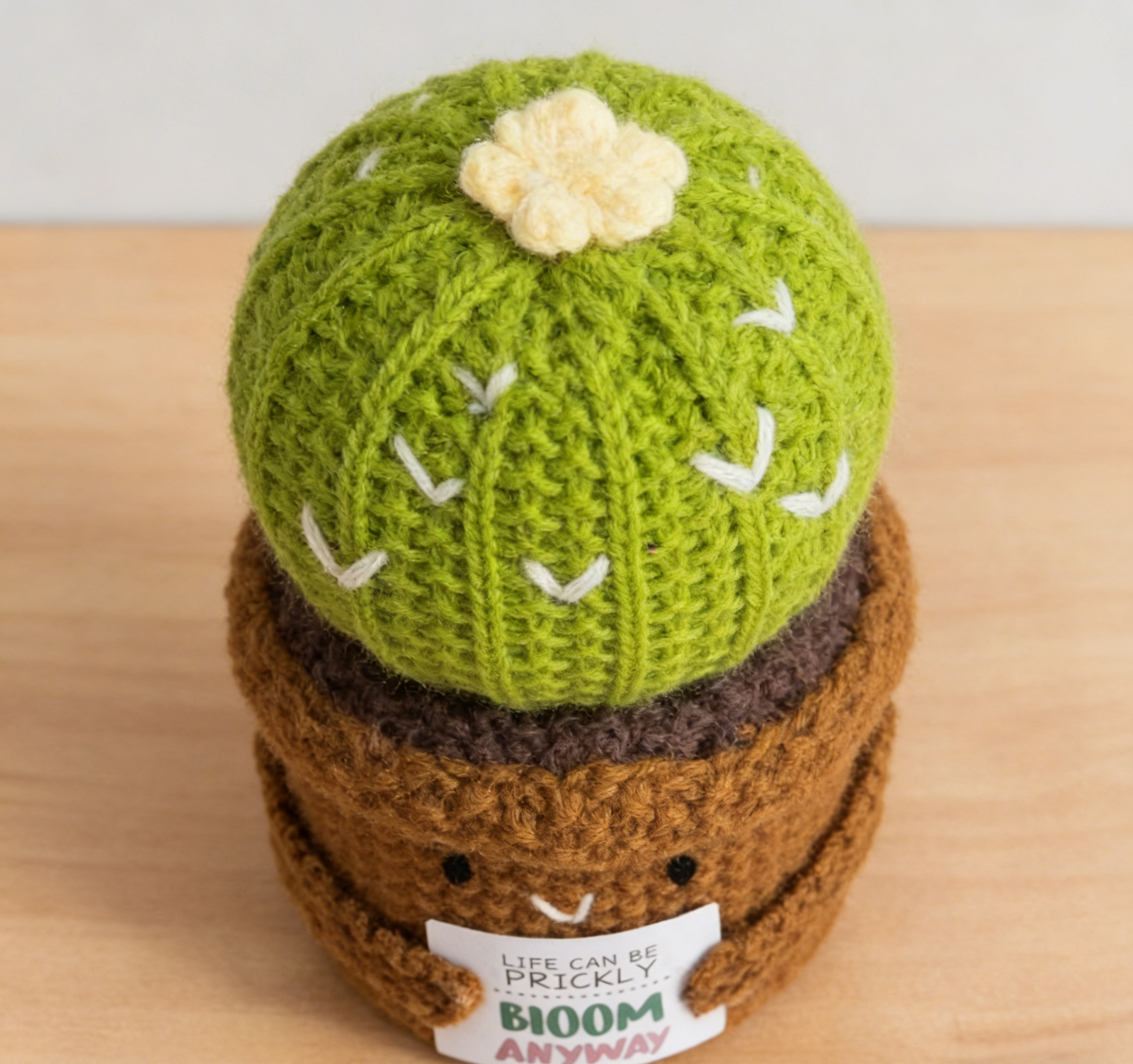 hand knitted smiling barrel cactus potted plant; unique design; soft cotton crochet succulent decor; mini tabletop ornament; daily home & office use; ideal gift for birthday & encouragement; durable & maintenance free; spritz with perfume for natural scent diffusion, releases your unique fragrance hand knitted smiling barrel cactus potted plant; unique design; soft cotton crochet succulent decor; mini tabletop ornament; daily home & office use; ideal gift for birthday & encouragement; durable & maintenance free; spritz with perfume for natural scent diffusion, releases your unique fragrance