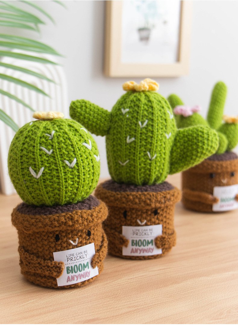 hand knitted smiling barrel cactus potted plant; unique design; soft cotton crochet succulent decor; mini tabletop ornament; daily home & office use; ideal gift for birthday & encouragement; durable & maintenance free; spritz with perfume for natural scent diffusion, releases your unique fragrance hand knitted smiling barrel cactus potted plant; unique design; soft cotton crochet succulent decor; mini tabletop ornament; daily home & office use; ideal gift for birthday & encouragement; durable & maintenance free; spritz with perfume for natural scent diffusion, releases your unique fragrance