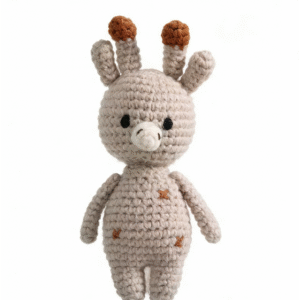 adorable handmade crochet giraffe plush doll,easy for babies to grasp;crafted with soft, gentle yarn, ideal for little ones to snuggle and explore. featuring a sweet giraffe design with delicate details, amigurumi style stuffed animal adds a charming touch to any nursery. a lovely choice as a baby shower present, newborn gift, or cozy playmate for your little one’s daily moments.