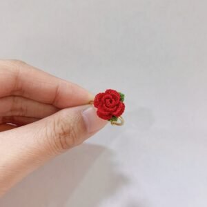 the micro hook rose shaped ring is small and exquisite a unique gift that can enhance your own distinctive charm