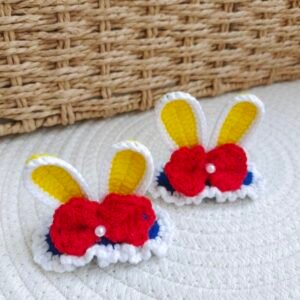 one pair of two 3d rabbit ears bow hair clips hairpin, with a cartoon like three dimensional design. made of 4 strands of pure milk cotton by skilled artisans, it is soft and easy to clean. it is the best accessory for your hair, lightweight and comfortable. both babies and adults can wear it. it fully showcases your cuteness and tenderness. it is the most thoughtful gift for your family.