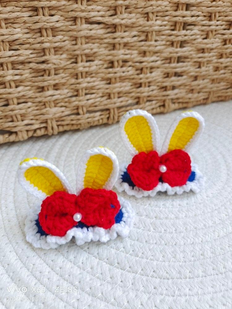 one pair of two 3d rabbit ears bow hair clips hairpin, with a cartoon like three dimensional design. made of 4 strands of pure milk cotton by skilled artisans, it is soft and easy to clean. it is the best accessory for your hair, lightweight and comfortable. both babies and adults can wear it. it fully showcases your cuteness and tenderness. it is the most thoughtful gift for your family. one pair of two 3d rabbit ears bow hair clips hairpin, with a cartoon like three dimensional design. made of 4 strands of pure milk cotton by skilled artisans, it is soft and easy to clean. it is the best accessory for your hair, lightweight and comfortable. both babies and adults can wear it. it fully showcases your cuteness and tenderness. it is the most thoughtful gift for your family.