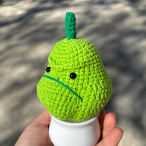 hand crochet plants vs. zombies potted plant decor, soft cotton yarn, cute desk ornament, stress relief gift for good mood